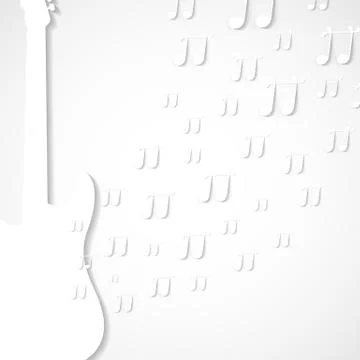 Music Notes from Guitar Stock Illustration