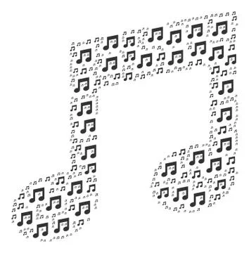 Music Notes Icon Composition Illustrazione stock