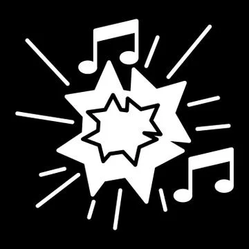 Music, notes icon. Disco, dance, nightlife club. Party celebration birthday 스톡 일러스트
