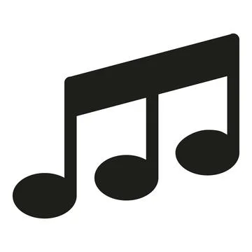 Music notes icon representing melody and sound Illustrazione stock