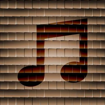 Music Notes Icons Flat with abstract background Stock Illustration