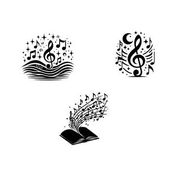 Music notes icons Stock Illustration