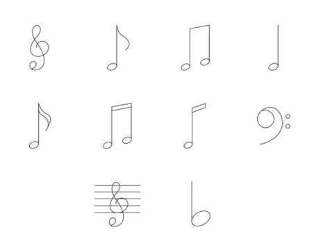 Music notes icons vector signs 스톡 일러스트
