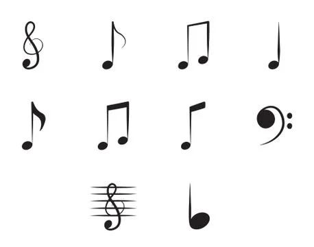 Music notes icons vector signs 스톡 일러스트