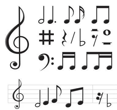 Music notes Stock Illustration