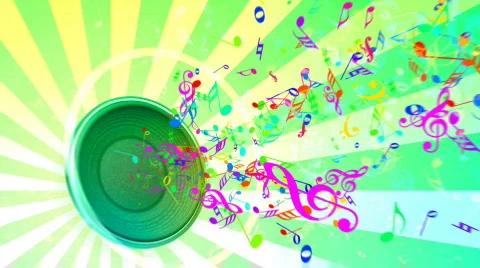 Music Notes Jet A-S2 HD Stock Footage