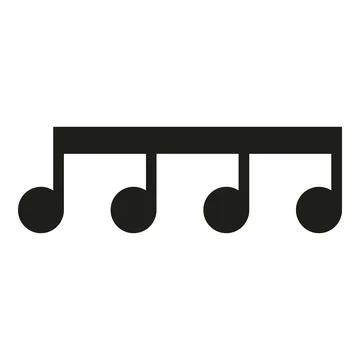 Music notes line icon representing rhythm and sound Stock Illustration