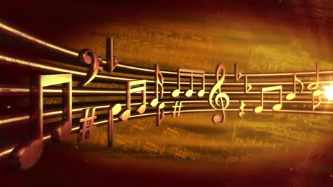 Music Notes Loop Background Stock Footage 248613957
