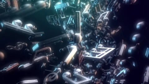 Music Notes in a Looped animation Stock Footage 241602483