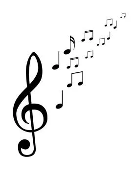 Music notes, musical design element, isolated. Vector illustration EPS10 Illustrazione stock