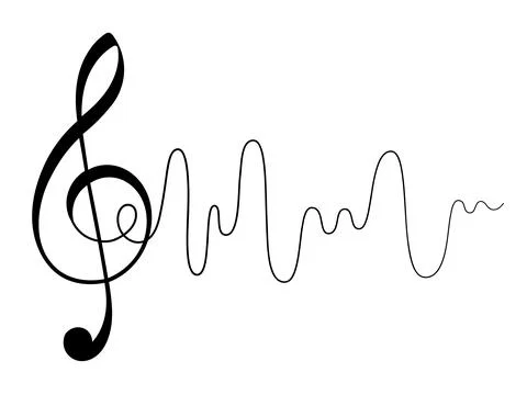 Music notes musical elements vector illustration on white background Stock Illustration