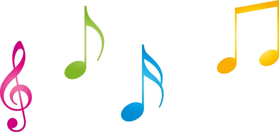 Music notes, musical notes key, music, sound, logo Stock Illustration