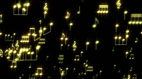 Music Notes Particles 02 Stock Footage 49892450