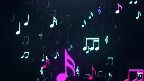 Music Notes Particles 04 Stock Footage 150862254