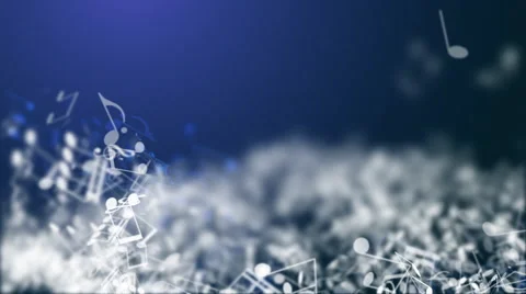 Music Notes Particles Stock Footage 61231412
