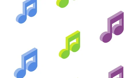 music notes pattern background animation | Stock Video | Pond5