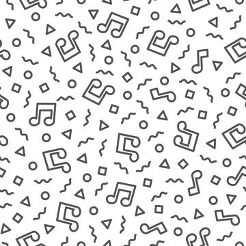 Music Notes Pattern Stock Illustration