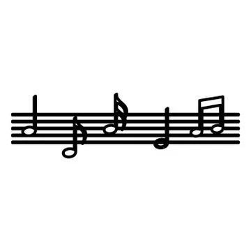 Music notes pattern isolated icon 스톡 일러스트