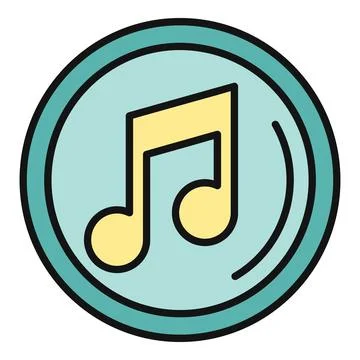 Music notes playing sound audio icon concept Stock Illustration