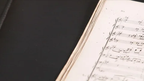 Music notes on score Stock Footage 108370900