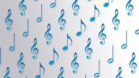 Music notes seamless pattern background. Stock Footage 133543376