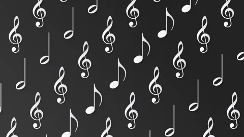 Music notes seamless pattern background. Stock Footage 133543393