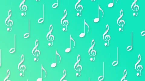 Music notes seamless pattern background. Stock Footage 133543442