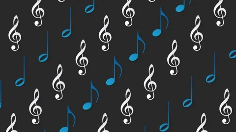 Music notes seamless pattern background. Stock Footage 133543450