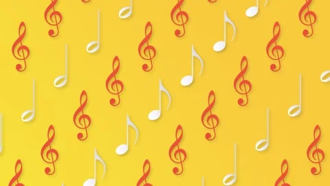 Music notes seamless pattern background. Stock Footage 133543457