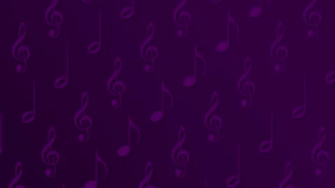 Music notes seamless pattern background. Video stock 133543480
