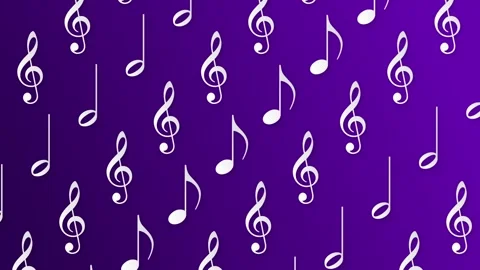 Music notes seamless pattern background. Stock Footage 133543493