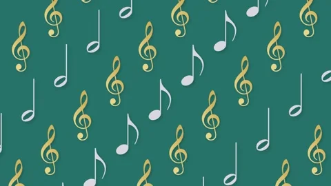 Music notes seamless pattern background. Stock Footage 133543505