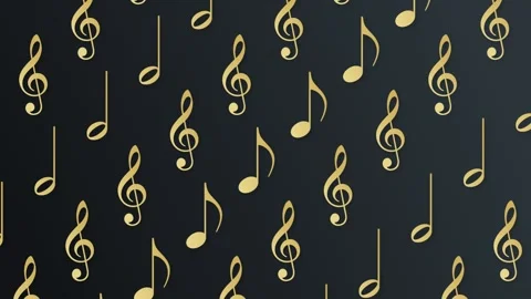 Music notes seamless pattern background. Stock Footage 133543516