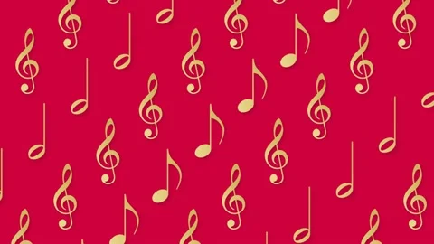 Music notes seamless pattern background. Stock Footage 133543530