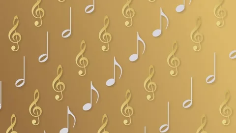 Music notes seamless pattern background. Stock Footage 133543539