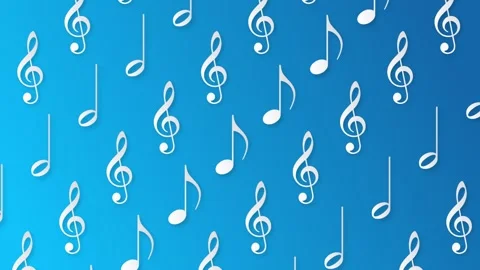 Music notes seamless pattern background. Stock Footage 133543556
