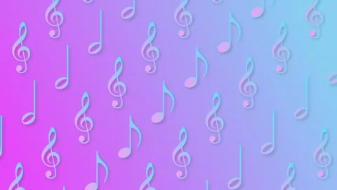 Music notes seamless pattern background. Stock Footage 133543611