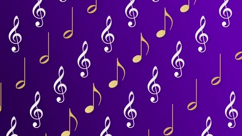 Music notes seamless pattern background. Stock Footage 133543626