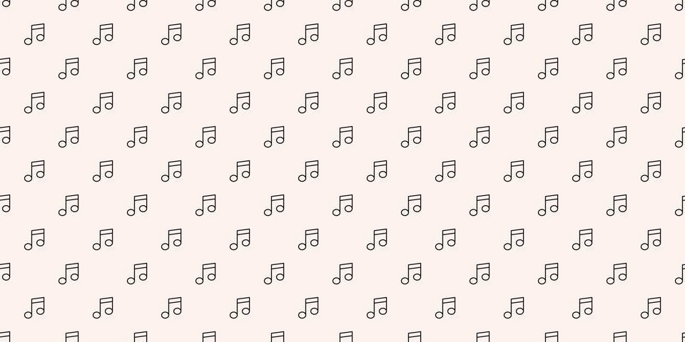 Music notes seamless pattern vector background 库存插图