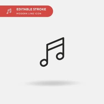 Music Notes Simple vector icon. Illustration symbol design template for web m Stock Illustration