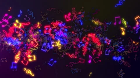 Music Notes  Stream Stock Footage 210065241