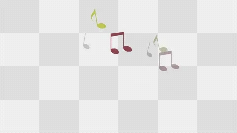 Music Notes Symbol Animation with Transparent Background. Animated musical notes Video stock 325496829
