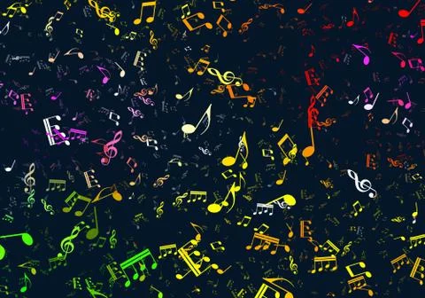 Music notes texture background Stock-Illustration