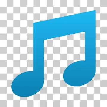 Music Notes Vector Gradient Icon Stock Illustration