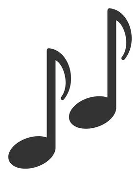 Music Notes Vector Icon Flat Illustration Stock Illustration