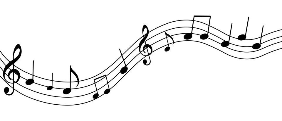 Music notes vector イラスト素材