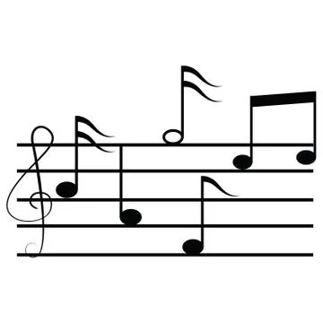 Music notes. Vector illustration. Stock Illustration