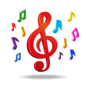 Music notes. Vector illustration. Stock Illustration