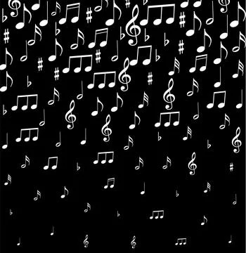 Music notes. Vector illustration. for print and web design on white backgroun Stock Illustration
