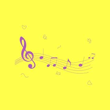 Music notes vector sign pattern. Disco sound notes Stock Illustration